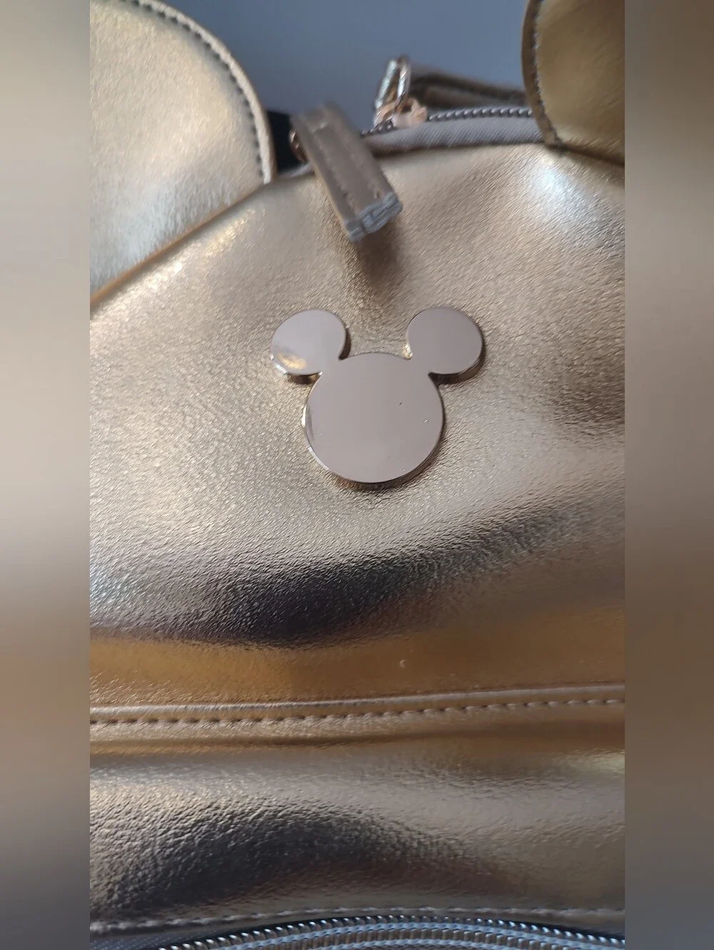 Minnie Mouse Gold Mini Backpack Purse NWT